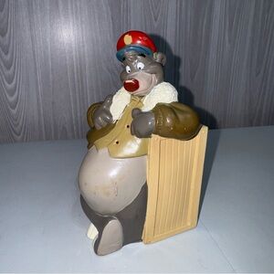 Vintage DISNEY TALESPIN BALOO The Bear‎ Coin BANK Plastic Rare 1990s